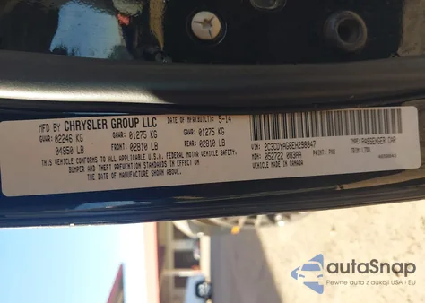 2014 Dodge Challenger Sxt z USA, uszkodzony, nr VIN 2C3CDYAG6EH298847